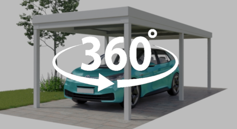360 Grad Ansicht der Superior Einzelgarage